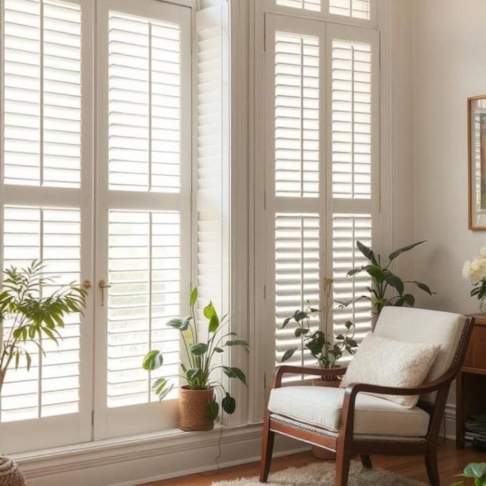 Timeless Holiday Charm with Plantation Shutters